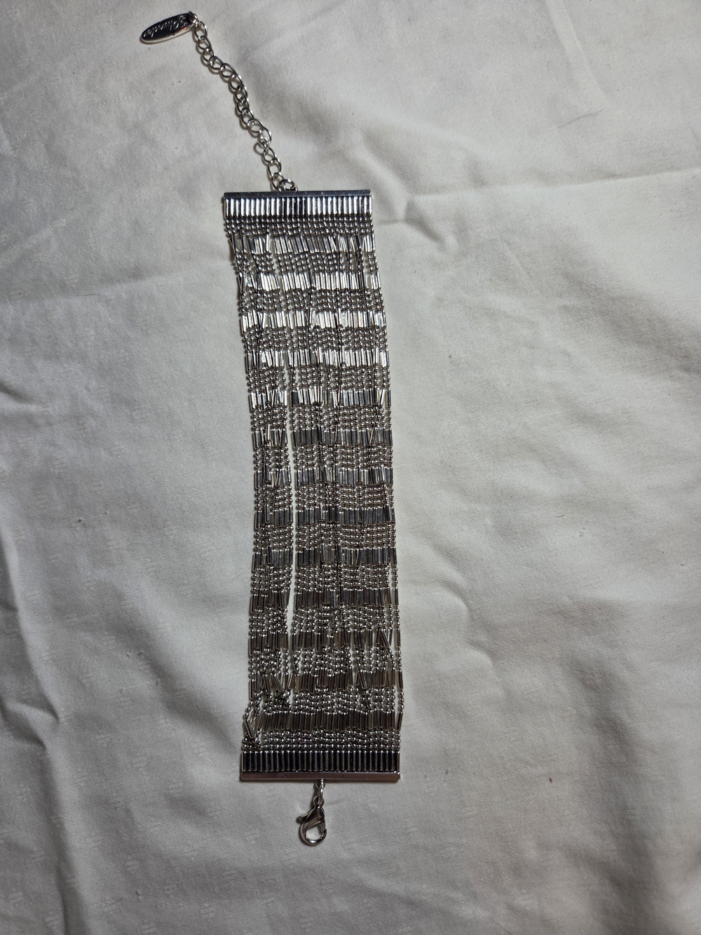 Plunder Silver Multi-Chain Wide Bracelet